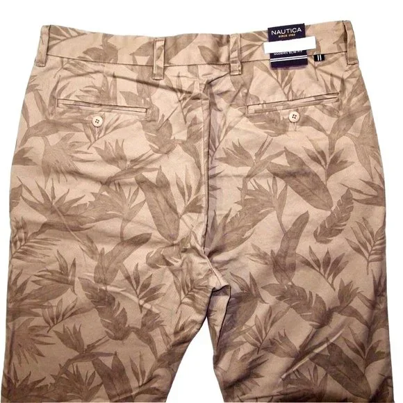 Nautica floral print men's pants size 38x30 modern slim fit